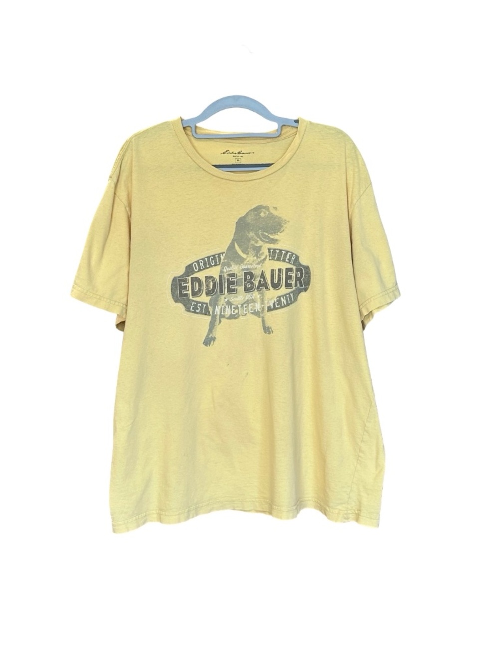 Eddie Bauer Men's Graphic Short Sleeve Tee Gold-Yellow XL *Call-Out*